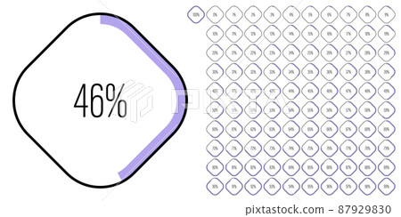 Set of rectangle percentage diagrams meters progress bar Set of rectangle percentage diagrams meters progress bar 87929830