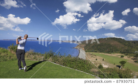 man golf swing 87930751