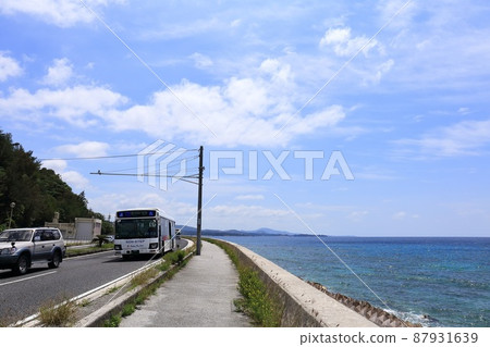 Okinawa Nago National Highway No. 58 with a superb view 87931639