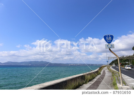 沖繩名護國道58號，景色絕佳 87931650