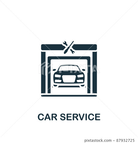 Car Service icon. Monochrome simple icon for templates, web design and infographics Car Service icon. Monochrome simple icon for templates, web design and infographics 87932725
