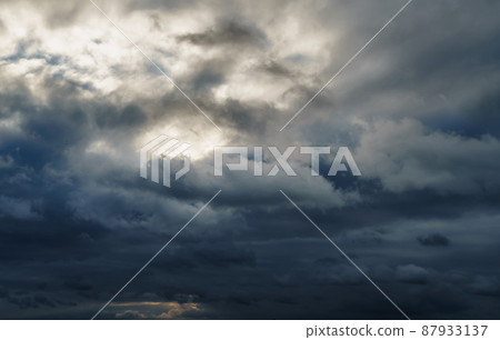 beautiful dark dramatic sky with stormy clouds before the rain or snow beautiful dark dramatic sky with stormy clouds before the rain or snow 87933137