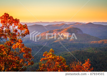 Pisgah National Forest, North Carolina, USA at Looking Glass Rock Pisgah National Forest, North Carolina, USA at Looking Glass Rock 87934501