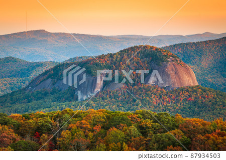 Pisgah National Forest, North Carolina, USA at Looking Glass Rock Pisgah National Forest, North Carolina, USA at Looking Glass Rock 87934503