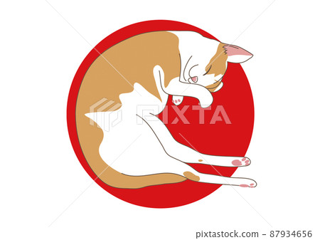 Kitten nap illustration 87934656