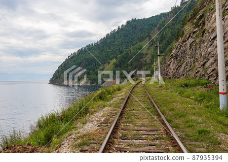 Circum-Baikal Railway. Old railroad tunnel number 22 on the railway. tunnel Small Bell 87935394
