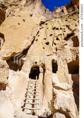 Pueblo dwellings in Bandelier National Monument Pueblo dwellings in Bandelier National Monument 87936005