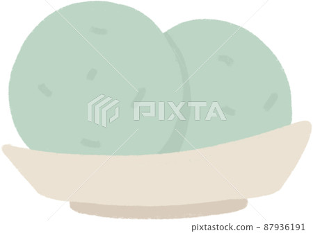 Green tea ice cream Green tea ice cream 87936191