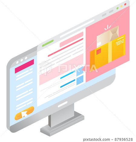 Fast delivery shop service 3d icon vector computer - Stock Illustration ...