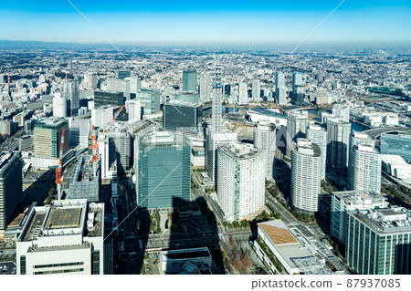 [神奈川縣]橫濱的城市景觀 87937085