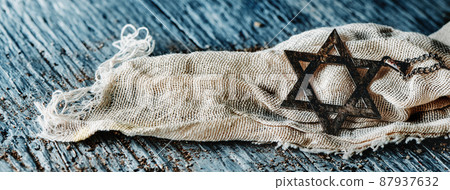 star of david in an old pendant, web banner star of david in an old pendant, web banner 87937632