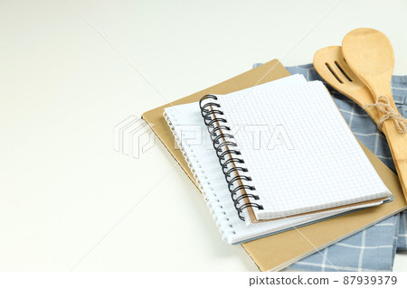 Concept of recipe on white background, space for text Concept of recipe on white background, space for text 87939379