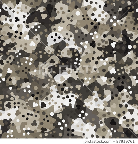 Military and hunting camouflage beige and white flecktarn seamless pattern Military and hunting camouflage beige and white flecktarn seamless pattern 87939761