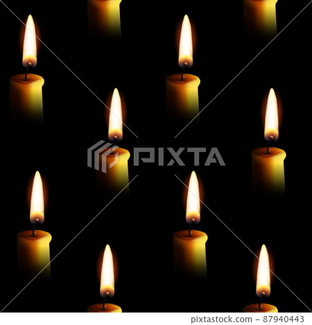 Candle light seamless pattern. Vector illustration. Candle light seamless pattern. Vector illustration. 87940443