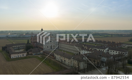 Wonderful aerial view of Certosa di Pavia 87942554