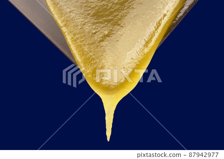 Fresh flower honey flows down from the plate. vitamin organic food Fresh flower honey flows down from the plate. vitamin organic food 87942977