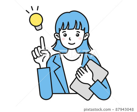 Inspiration / Proposal woman Simple person illustration Business person Inspiration / Proposal woman Simple person illustration Business person 87943048