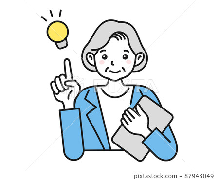 Inspiration / Proposal Elderly Woman Simple Person Illustration Business Person Inspiration / Proposal Elderly Woman Simple Person Illustration Business Person 87943049