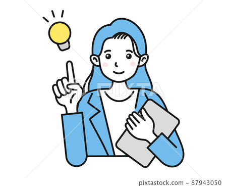 Inspiration / Proposal woman Simple person illustration Business person Inspiration / Proposal woman Simple person illustration Business person 87943050