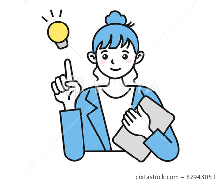 Inspiration / Proposal woman Simple person illustration Business person Inspiration / Proposal woman Simple person illustration Business person 87943051