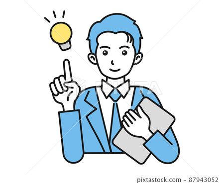 靈感/建議男性簡單人物插圖商務人士 87943052