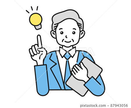 Inspiration / Proposal for an elderly man Simple person illustration Business person Inspiration / Proposal for an elderly man Simple person illustration Business person 87943056