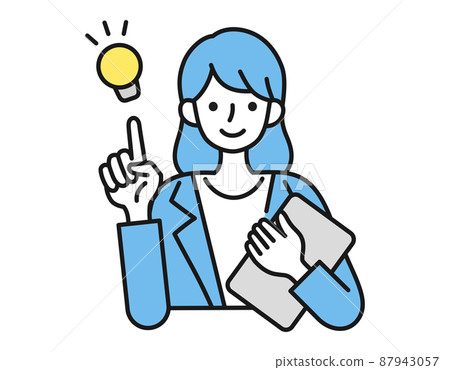 Inspiration / Proposal woman Simple person illustration Business person Inspiration / Proposal woman Simple person illustration Business person 87943057