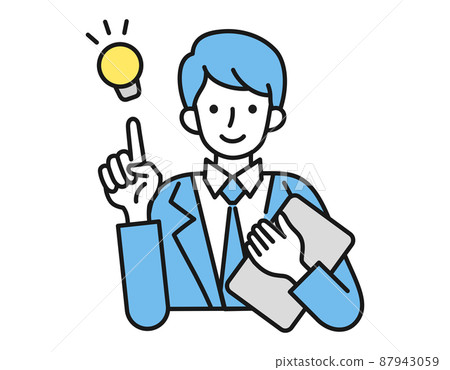 Inspiration / Proposal Male Simple Person Illustration Business Person Inspiration / Proposal Male Simple Person Illustration Business Person 87943059