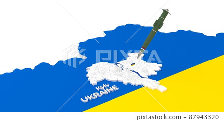 3d stylized schemitic map - Kyiv Kiev capital cyty of Ukraine under fire from ballistic missiles 3d stylized schemitic map - Kyiv Kiev capital cyty of Ukraine under fire from ballistic missiles 87943320
