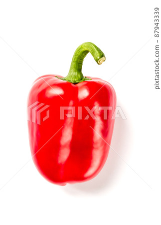Red bell pepper isolated on white background Red bell pepper isolated on white background 87943339