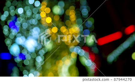background blurred abstraction of colored lanterns and decorations. 87944270