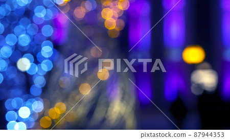 background blurred abstraction of colored lanterns and decorations 87944353