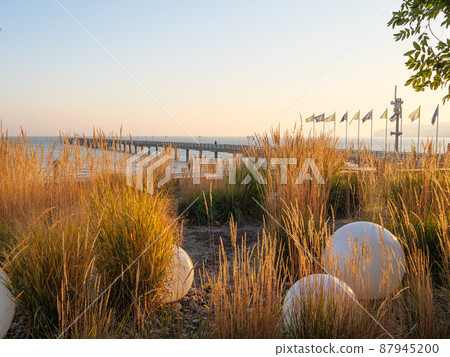 the beach of Binz at the german island of Ruegen 87945200