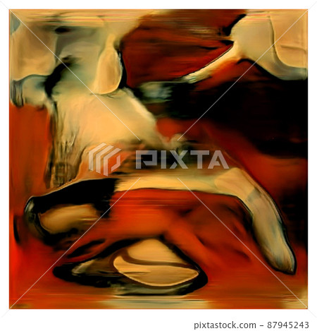 Original abstract composition in red Original abstract composition in red 87945243