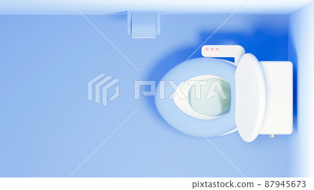 由 3D 插圖組成的廁所圖像。 87945673