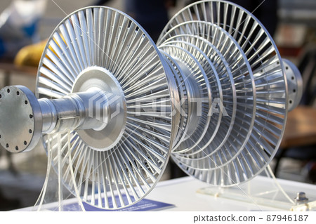 visual model of the mechanism of a rotary turbine unit 87946187
