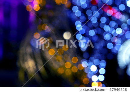 background blurred abstraction of colored lanterns and decorations. 87946828