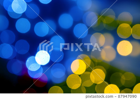 background blurred abstraction of colored lanterns and decorations 87947090