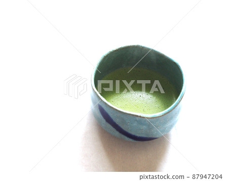 Urasenke Matcha White Background Copy Space 87947204