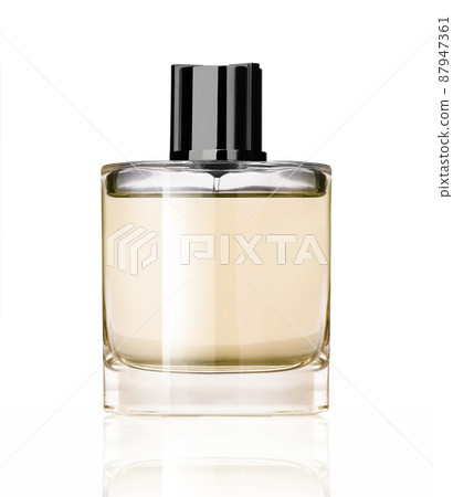 Perfume orange bottle isolated on white background 87947361