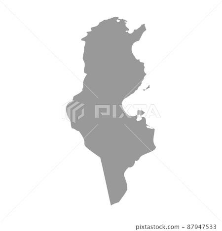 Tunisia vector country map silhouette 87947533