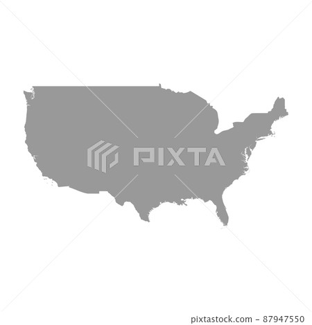 United States of America vector country map silhouette 87947550