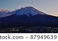 Mt. Fuji in the evening seen from Arakurayama Sengen Park 87949639