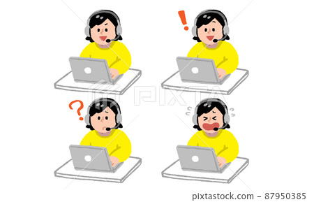 Headset Female set to operate a personal computer (hand-painted color) 87950385