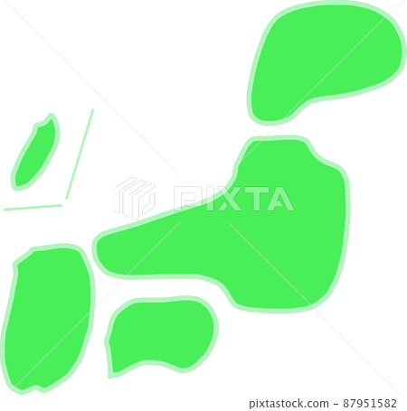 可愛的動漫風格的日本地圖 87951582