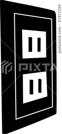 Silhouette of outlet to be installed on the wall Silhouette of outlet to be installed on the wall 87951584