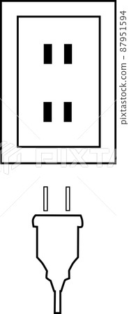 Outlet and power plug "white" Outlet and power plug "white" 87951594