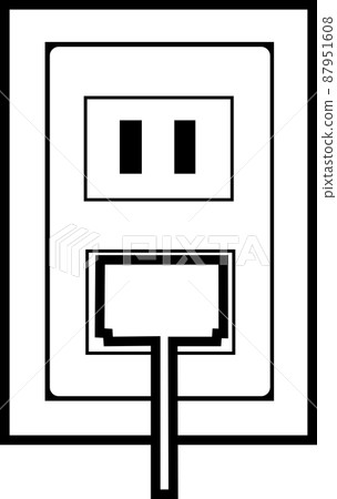 Outlet "white" with power plug inserted 87951608