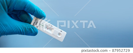 Negative test result by using rapid test device for COVID-19. 87952729