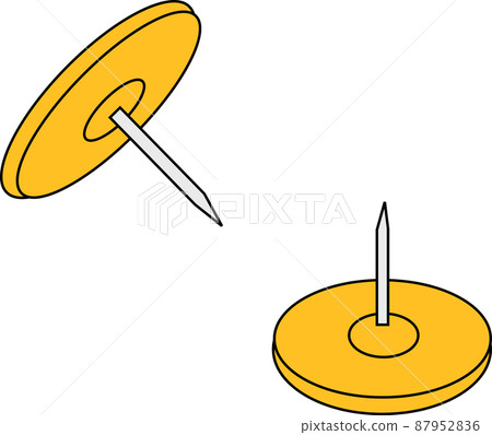 Illustration material of thumbtack 87952836